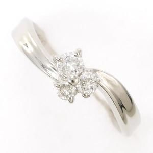 LuxUness PT900 Platinum Diamond Ring Metal Ring